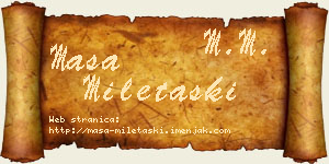 Maša Miletaški vizit kartica